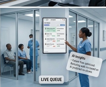 Live Waiting Queue Display