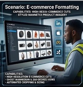 E-Commerce Ghost Mannequin & High-Res Crop Desk