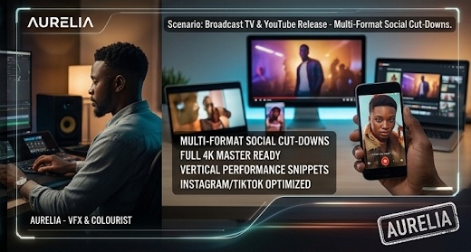 4K Broadcast Master & Instagram/TikTok Vertical Performance Cuts