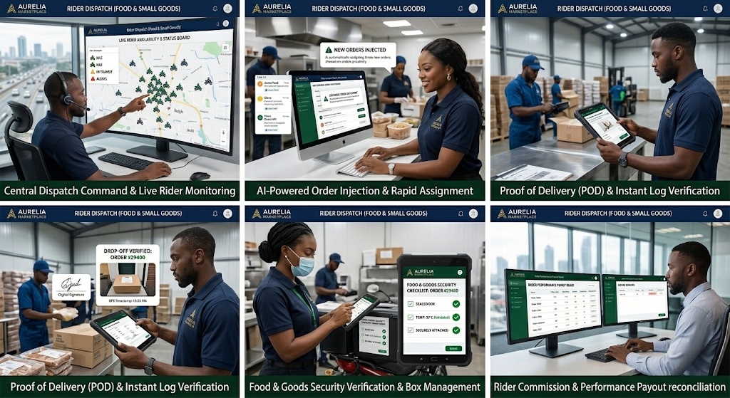 Rider Dispatch for Food & Small Goods